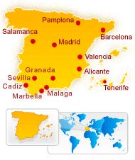 Nauka jzyka hiszpaskiego w Hiszpanii Mapa kursw